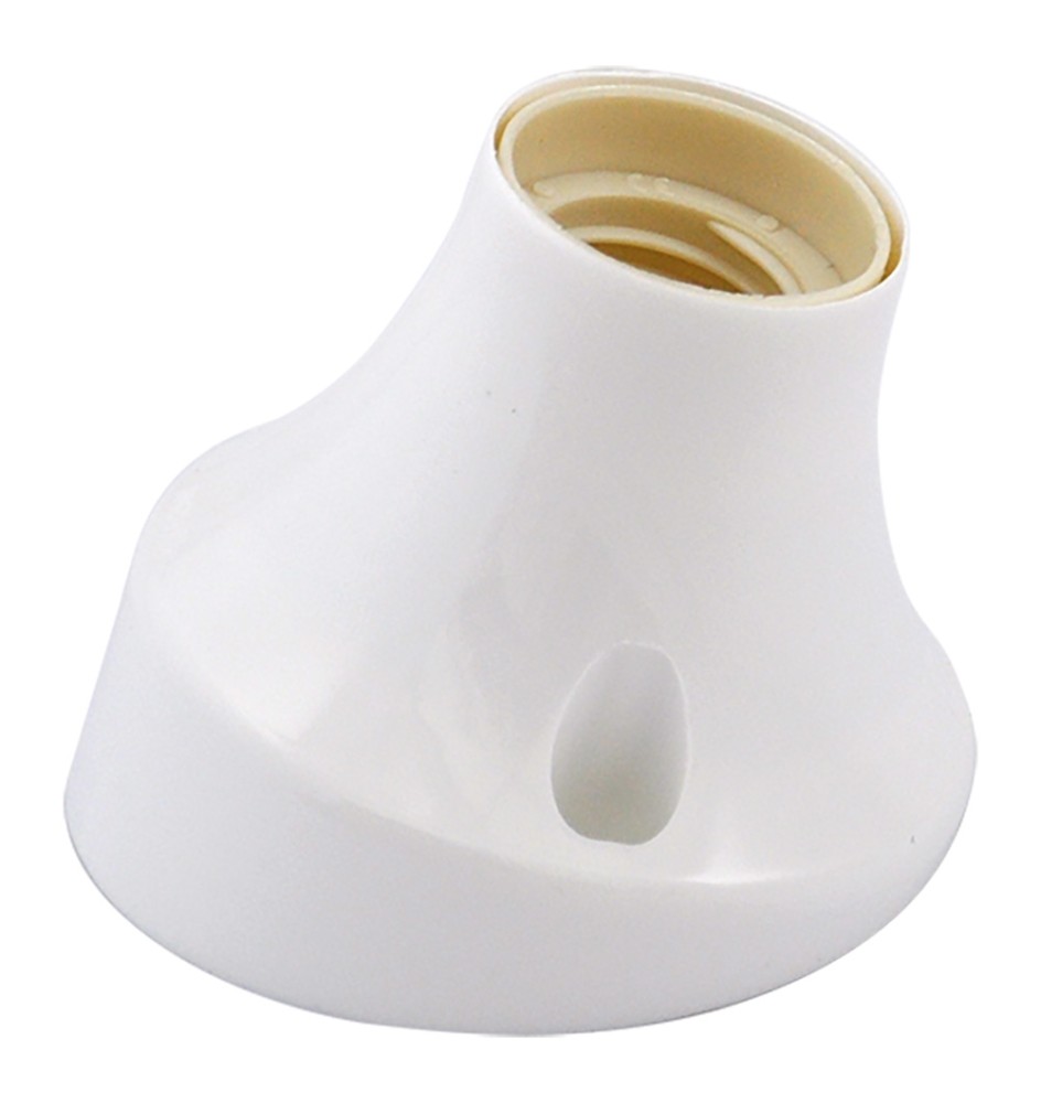 BASE CURVA PER PUNTO LUCE max. 60W - colore bianco