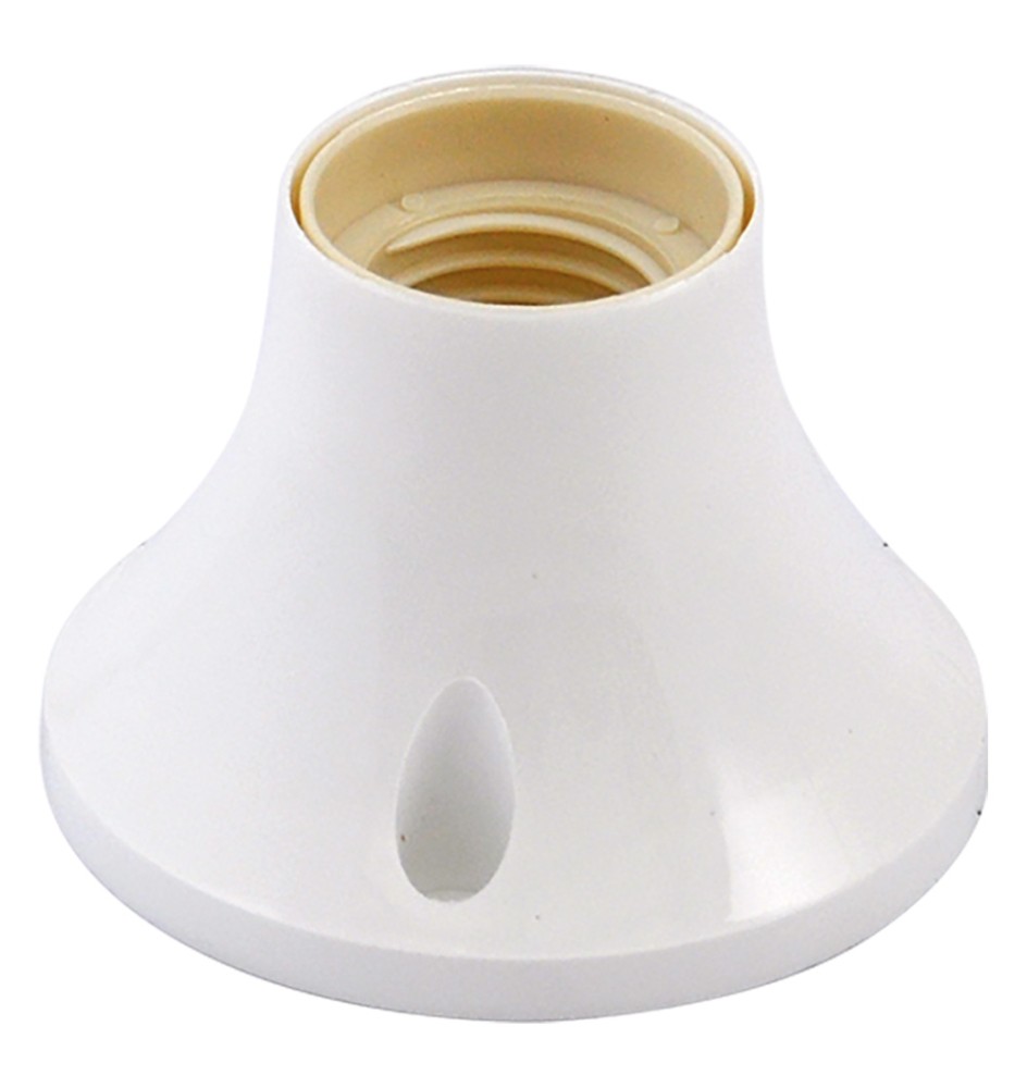 BASE DIRITTA PER PUNTO LUCE max. 60W - colore bianco