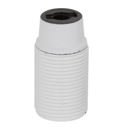 PORTALAMPADA E27 camicia filettata - col.bianco