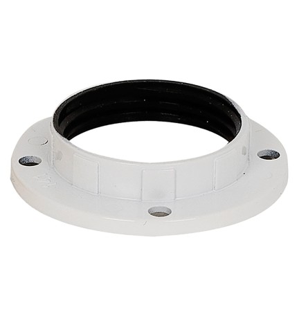 GHIERA PER PORTALAMPADA E27 - Ø 55 mm. colore bianco