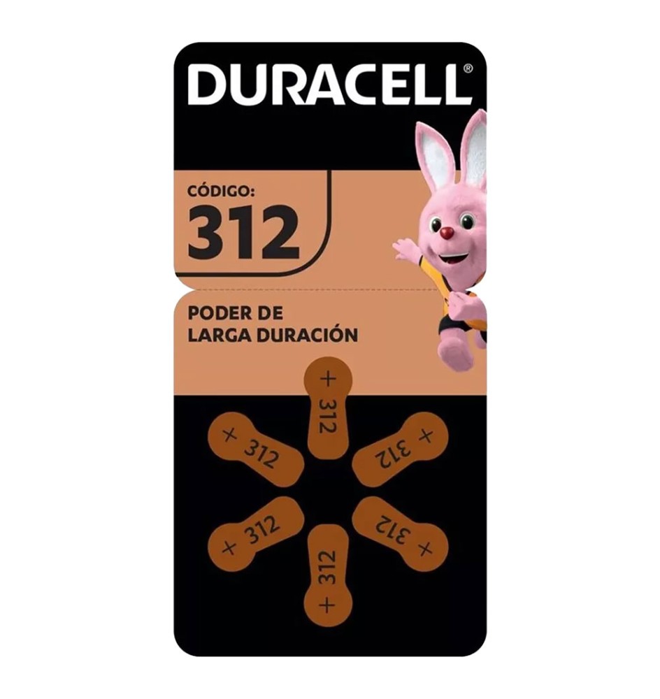 PILA PER APPARECCHI ACUSTICI 'DA 312' Pz 6 - 1,4 V