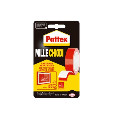 PATTEX MILLECHIODI NASTRO BIADESIVO DI MONTAGGIO