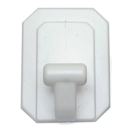 GANCIO ADESIVO GIGANTE PLASTICA 60X80 MM BIANCO