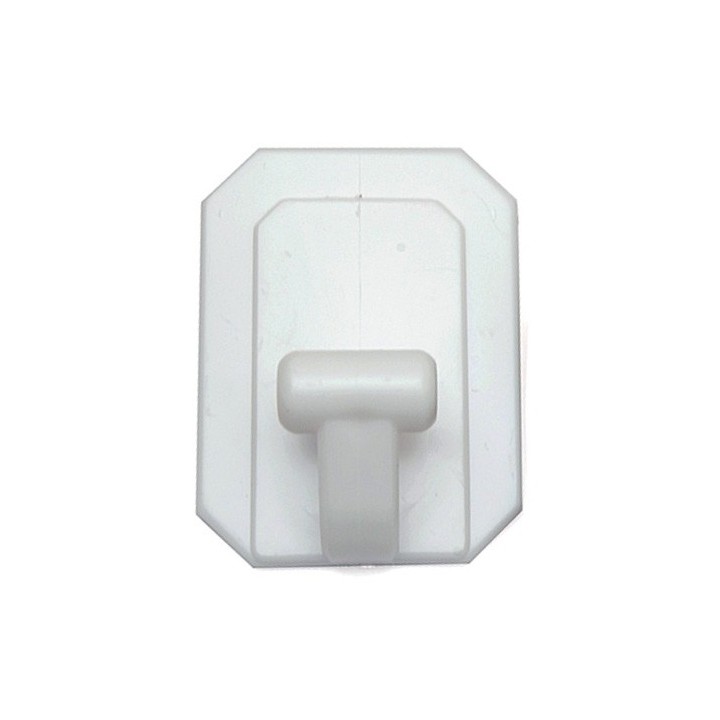 GANCIO ADESIVO GIGANTE PLASTICA 60X80 MM BIANCO