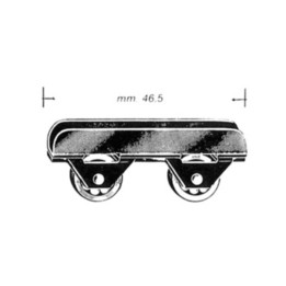 OMGE 459 CARRELLO A 2 RUOTE P/CRISTALLO*