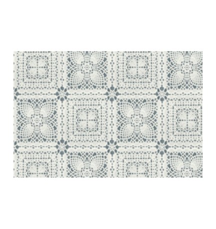 TOVAGLIATO MERLETTO DIS. 09 H 140 CM BIANCO