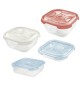 CONTENITORE QUADRO IN PLASTICA 'FRIGO BOX' lt0,5 cm 15,8x15,8xh.4,35 acqua tra