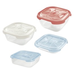 CONTENITORE QUADRO IN PLASTICA 'FRIGO BOX' lt1 cm.15,8x15,8xh.7,45 acqua trasp