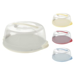 CONTENITORE PORTA TORTE IN PLASTICA cm 36,5x32,8xh.15 - bianco