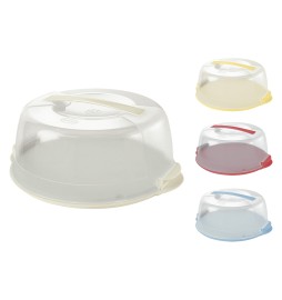 CONTENITORE PORTA TORTE IN PLASTICA cm 36,5x32,8xh.15 - bianco