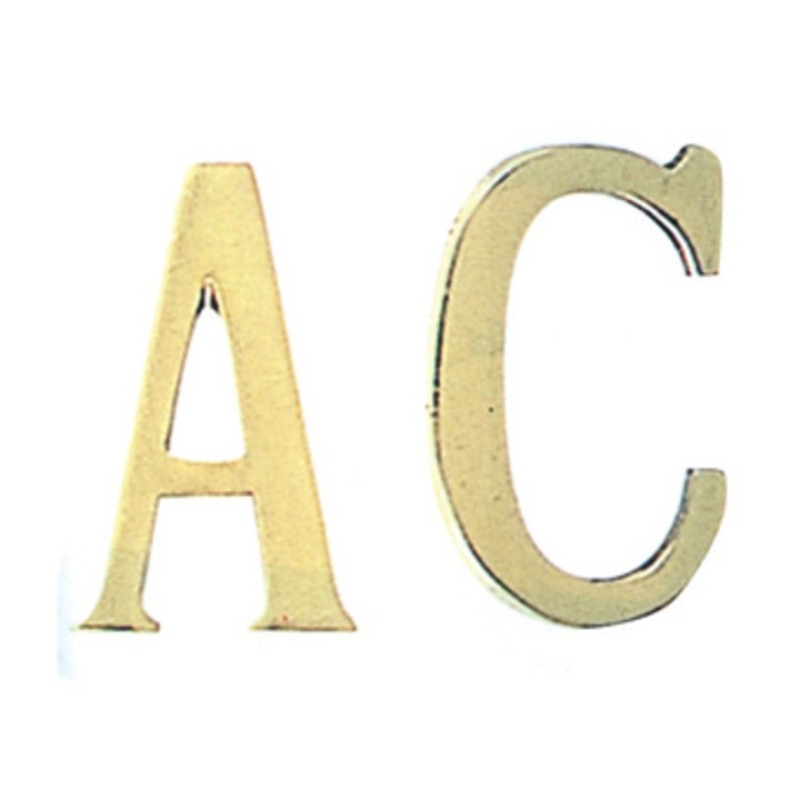 LETTERA D IN OTTONE 75 MM