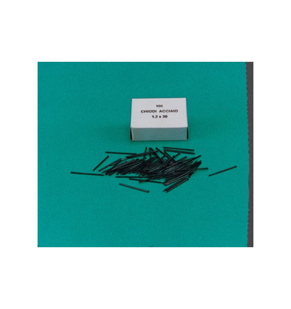 CHIODINI GRUPPINI ACCIAIO 1,2X20 MM SCATOLA 100 PZ