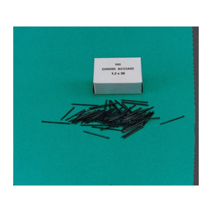 CHIODINI GRUPPINI ACCIAIO 1,2X20 MM SCATOLA 100 PZ