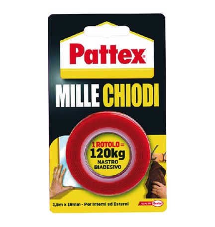 NASTRO BIADESIVO 'MILLECHIODI' mm 19 x 1,5 mt