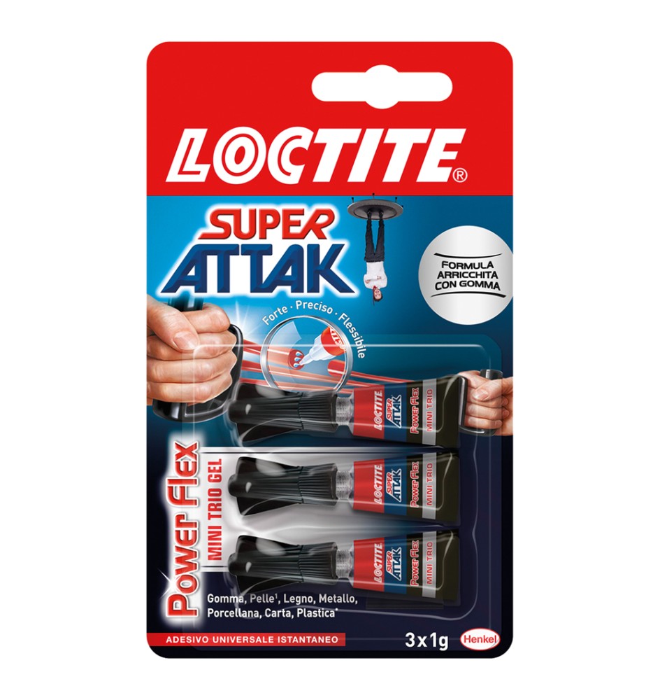 SUPER ATTAK 'POWER FLEX' 3 pezzi da gr.1 - mini trio gel