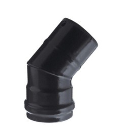 GOMITO P/STUFA A PELLET 45 ATTACCO MF D 8 CM NERO OPACO