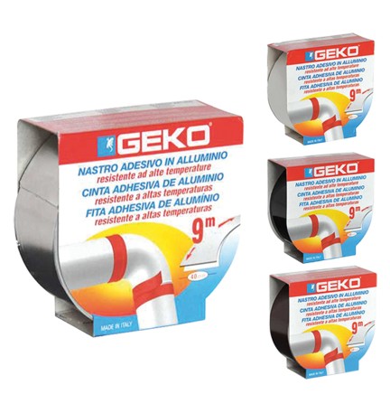 NASTRO ADESIVO IN ALLUMINIO 'SMOKE' mm. 40 x 9 mt - col. bianco