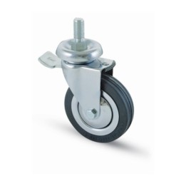 RUOTA CARRELLO D 80 MM GOMMA 155/BIS-B PER 12MA FRENO