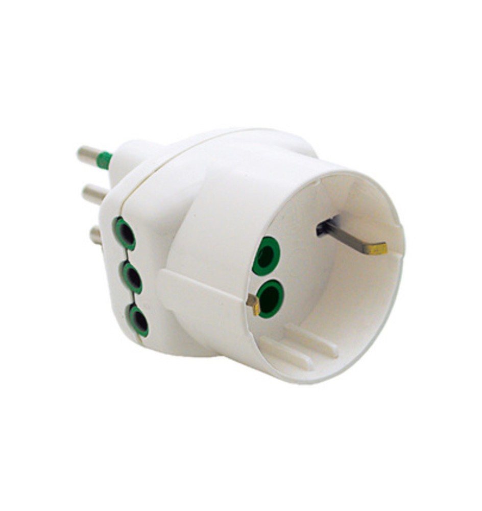 FME 82.210 ADATTATORE 10A 2P+T A 2 PRESE + SCHUKO