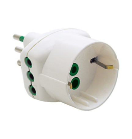 FME 82.210 ADATTATORE 10A 2P+T A 2 PRESE + SCHUKO