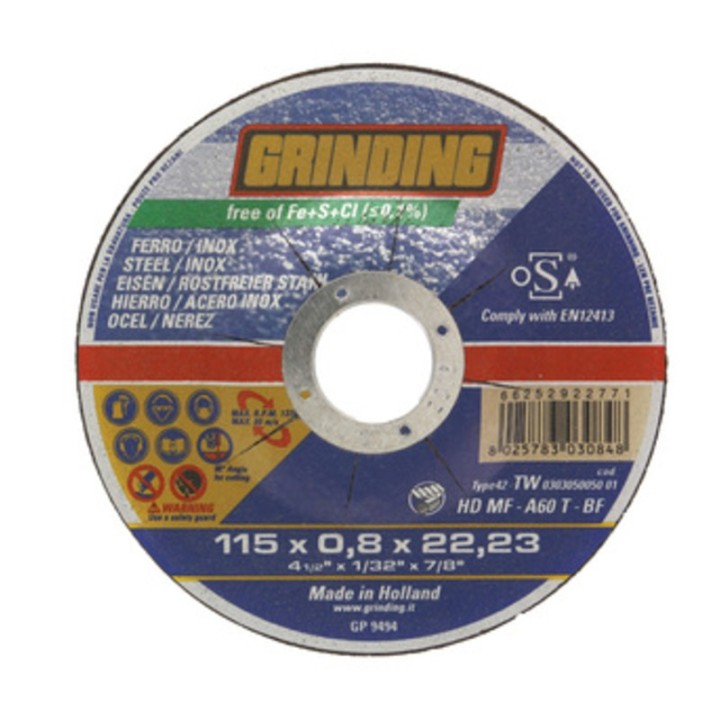 GRINDING DISCO FERRO PIANO 115X0,8 HDMF