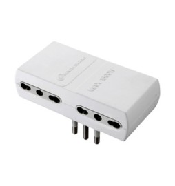 ADATTATORE PIATTO 16A 2P+T 4PR BIPAS BIANCO FIG.12