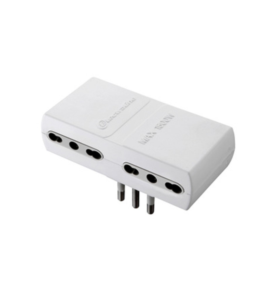 ADATTATORE PIATTO 16A 2P+T 4PR BIPAS BIANCO FIG.12