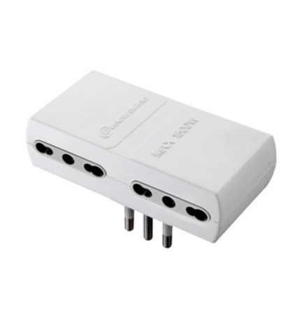 ADATTATORE PIATTO 16A 2P+T 4PR BIPAS BIANCO FIG.12