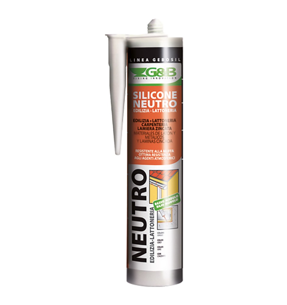 SILICONE NEUTRO PER LATTONERIA 'GEBOSIL' testa di moro ml 310