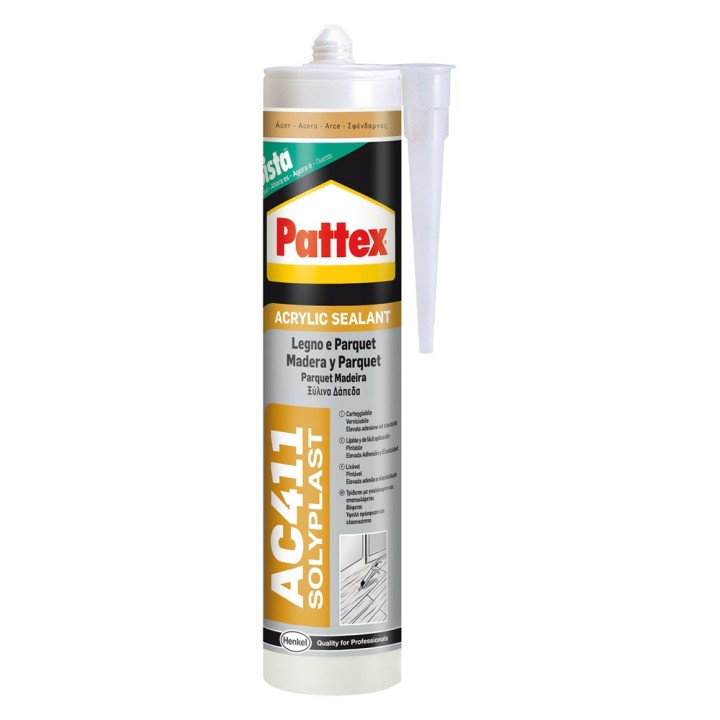 SILICONE ACRILICO PER LEGNO E PARQUET 'PATTEX AC41 ml 300 - Noce