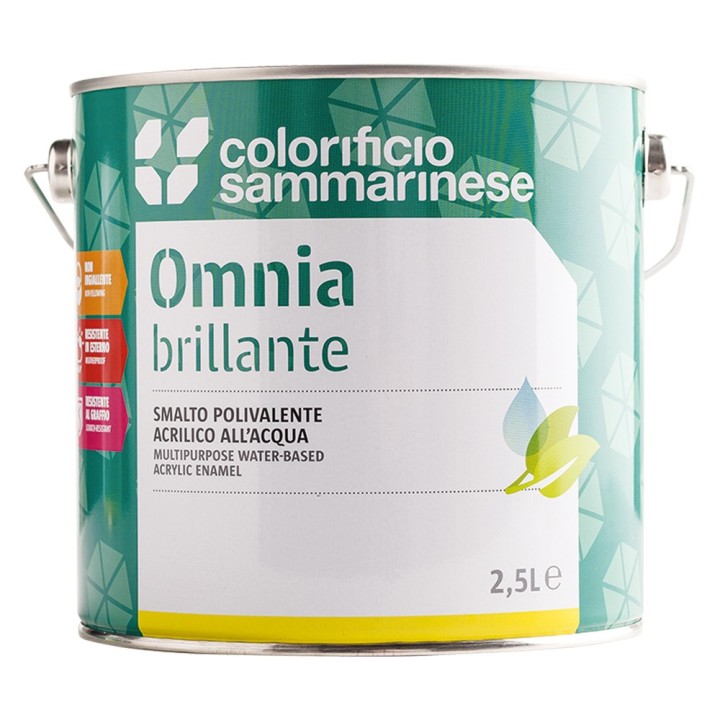 SMALTO ALL'ACQUA 'OMNIA' Lt. 0,750 Nero brillante