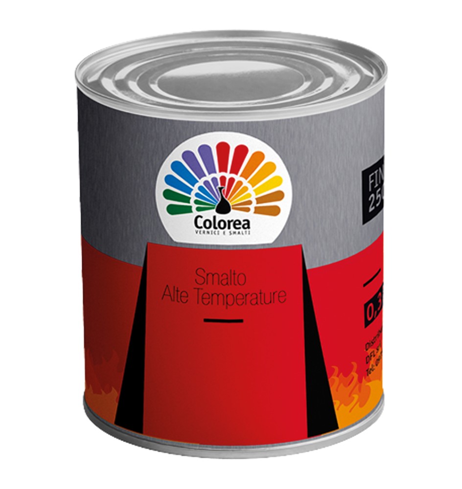 SMALTO ALTA TEMPERATURA 'COLOREA' Lt. 0,125 Nero opaco