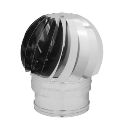 FUMAIOLO TURBO INOX AISI 304 C/CUSCINETTI D 25 CM