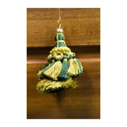 FIOCCO P/TENDA SHANTOU 9 CM VERDE E ORO