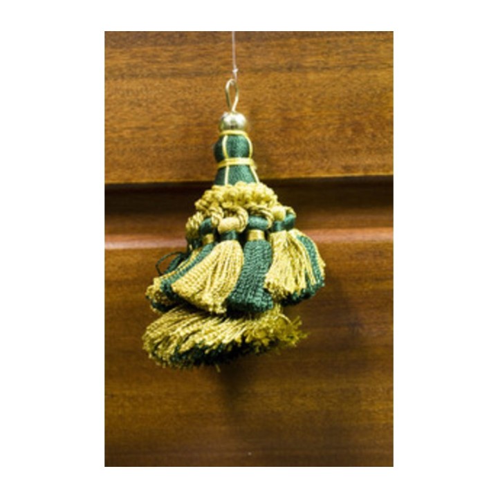 FIOCCO P/TENDA SHANTOU 9 CM VERDE E ORO