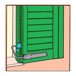 FERMA PERSIANA ABS 20X253X207 MM MOLLA INOX NER