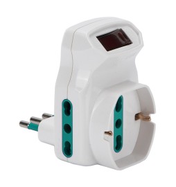 FME 87.317 ADATTATORE 10A 2P BIP + SCH C/INTER SIC