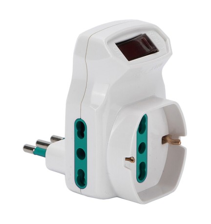 FME 87.317 ADATTATORE 10A 2P BIP + SCH C/INTER SIC