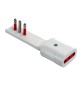 ROSI 7710B ADATTATORE 90 ULTRAPIATTO PRESA 10A 2P+T BCO