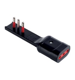 ROSI 7710N ADATTATORE 90 ULTRAPIATTO PRESA 10A 2P+T NRO