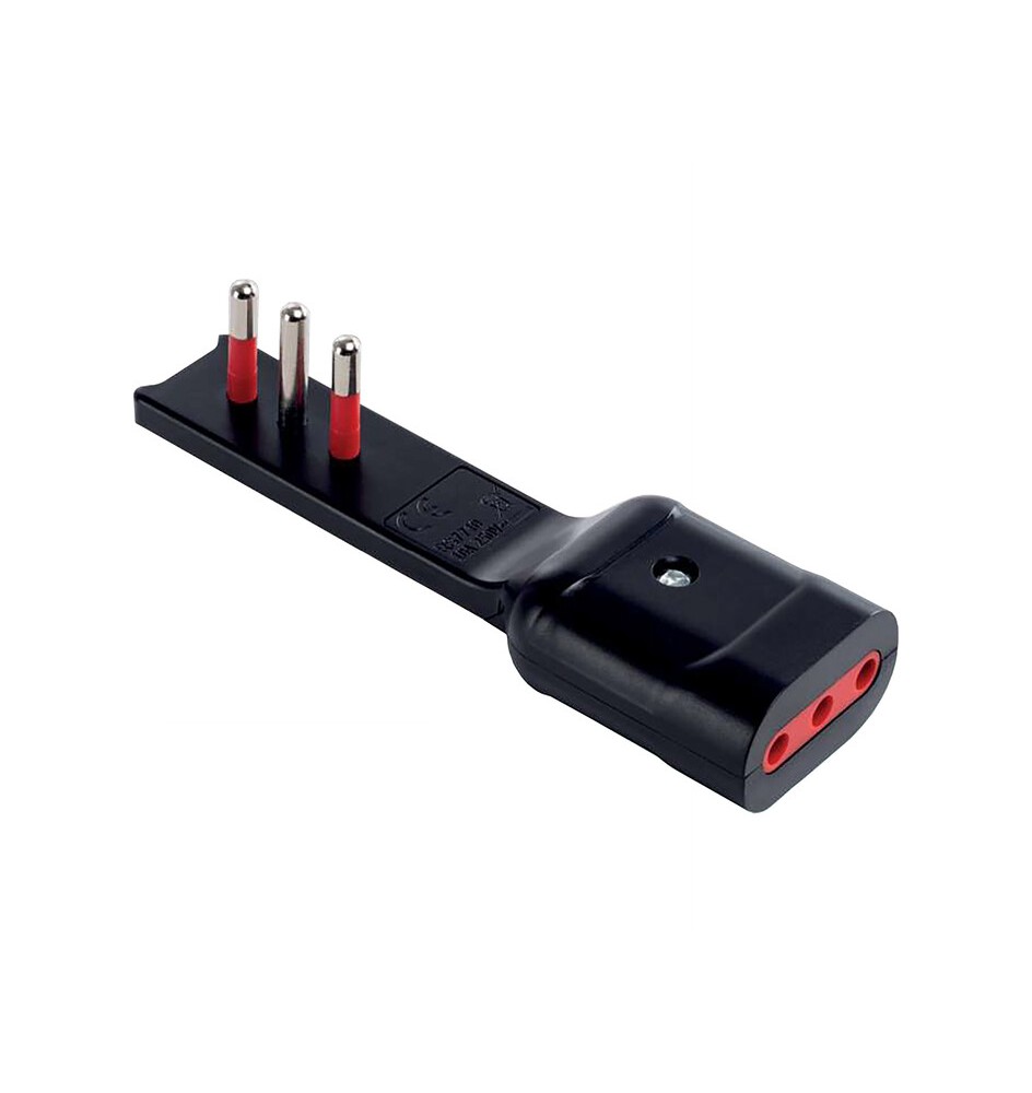 ROSI 7710N ADATTATORE 90 ULTRAPIATTO PRESA 10A 2P+T NRO