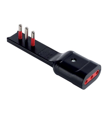 ROSI 7710N ADATTATORE 90 ULTRAPIATTO PRESA 10A 2P+T NRO