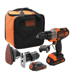B+D KIT TRAPANO+SEGHETTO+LEVIGATR 18V MULTIEVO MT218S1A-QW