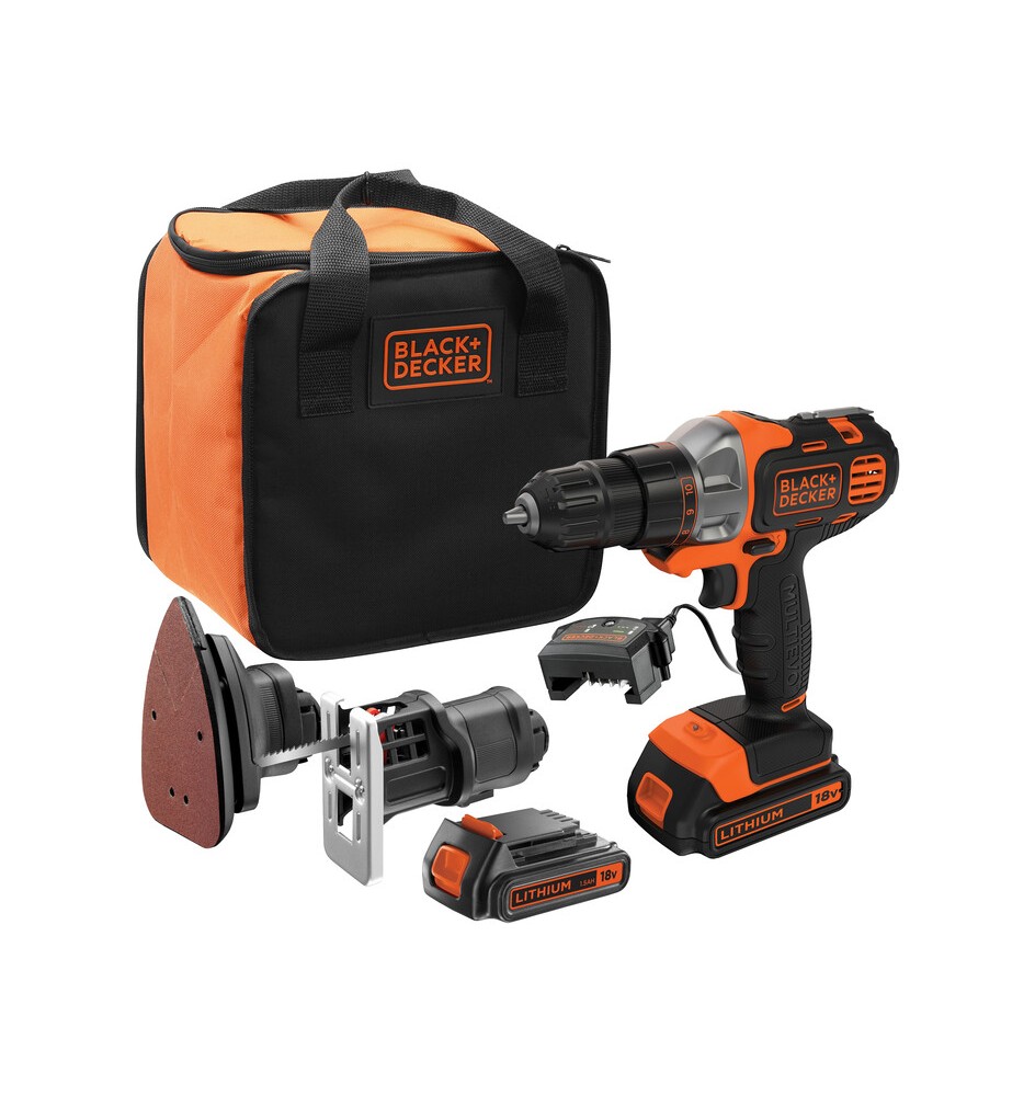 B+D KIT TRAPANO+SEGHETTO+LEVIGATR 18V MULTIEVO MT218S1A-QW
