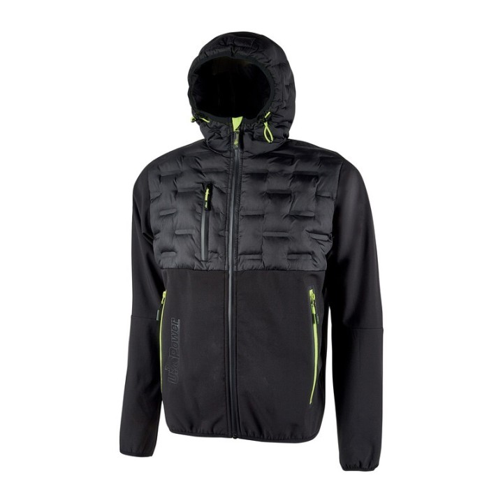 U-POWER GIACCONE SPOCK NERO-GIALLO TAGLIA XXL