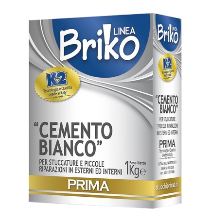 CEMENTO BIANCO IN POLVERE 'BRIKO K2' Kg. 1 - scatola