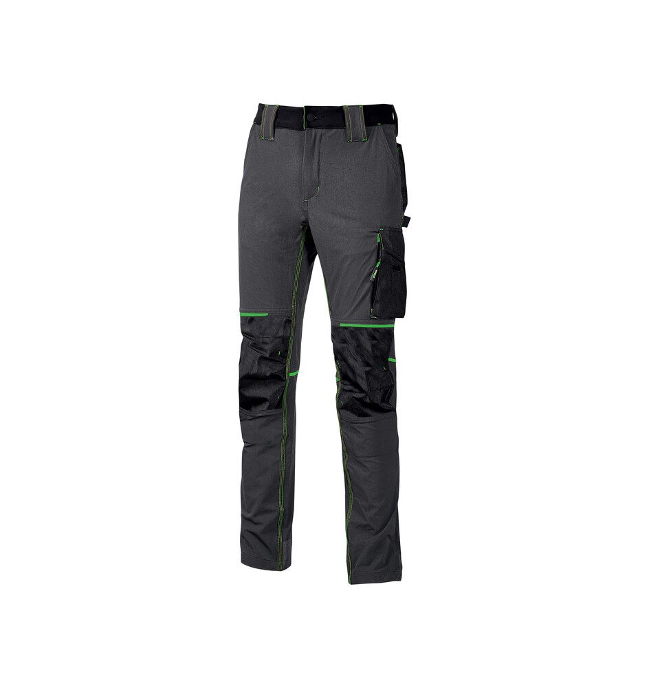 U-POWER PANTALONE ATOM SLIM FIT GRIGIO-VERDE TG.XL