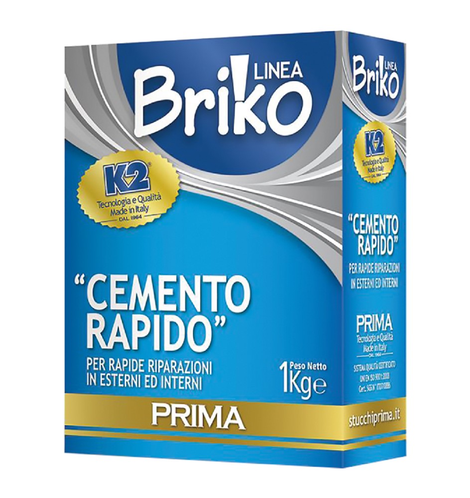CEMENTO RAPIDO IN POLVERE 'BRIKO K2' Kg. 1 - scatola