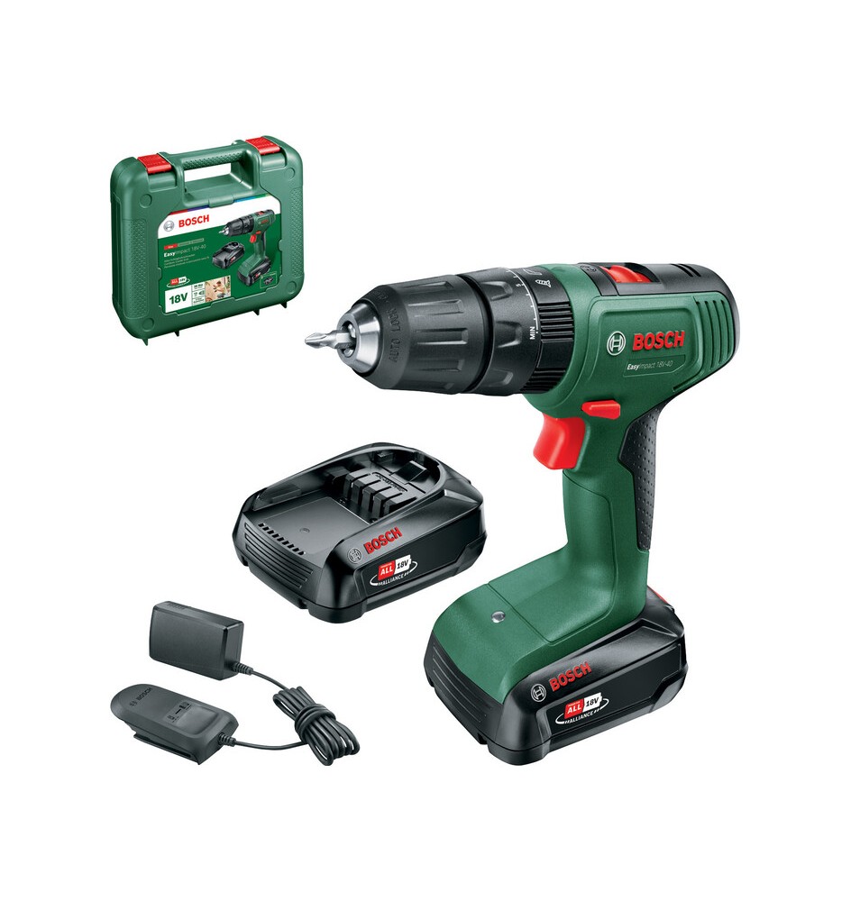 BOSCH-V TRAPANO C/PERCUSSIONE EASY IMPACT 18V-40