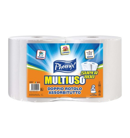 BOBINA CARTA PURA CELLUL SUPER 800 2 PZ 1,4 KG CA